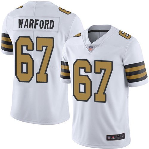 Men New Orleans Saints Limited White Larry Warford Jersey NFL Football 67 Rush Vapor Untouchable Jersey